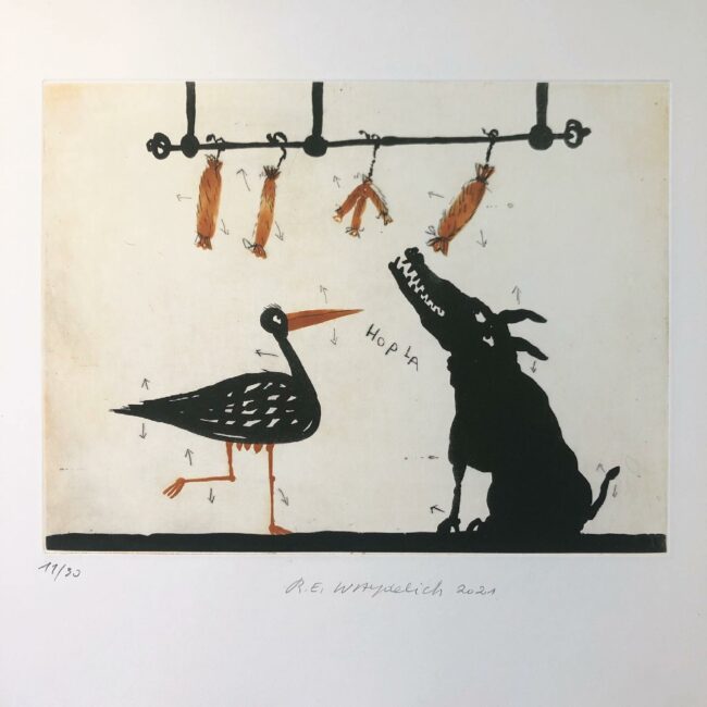 gravure 2021 de l'artiste Raymond Emile Waydelich