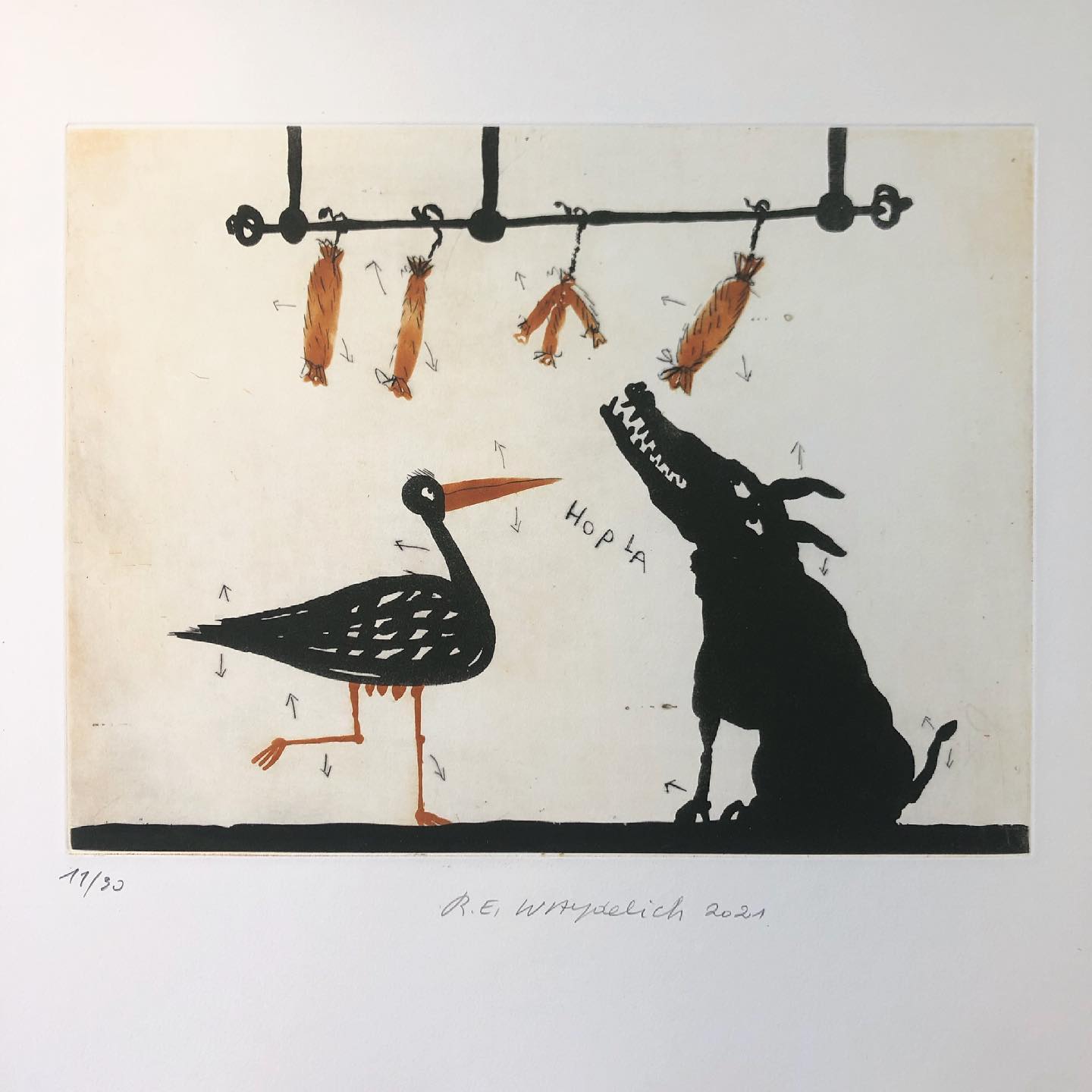 gravure 2021 de l'artiste Raymond Emile Waydelich