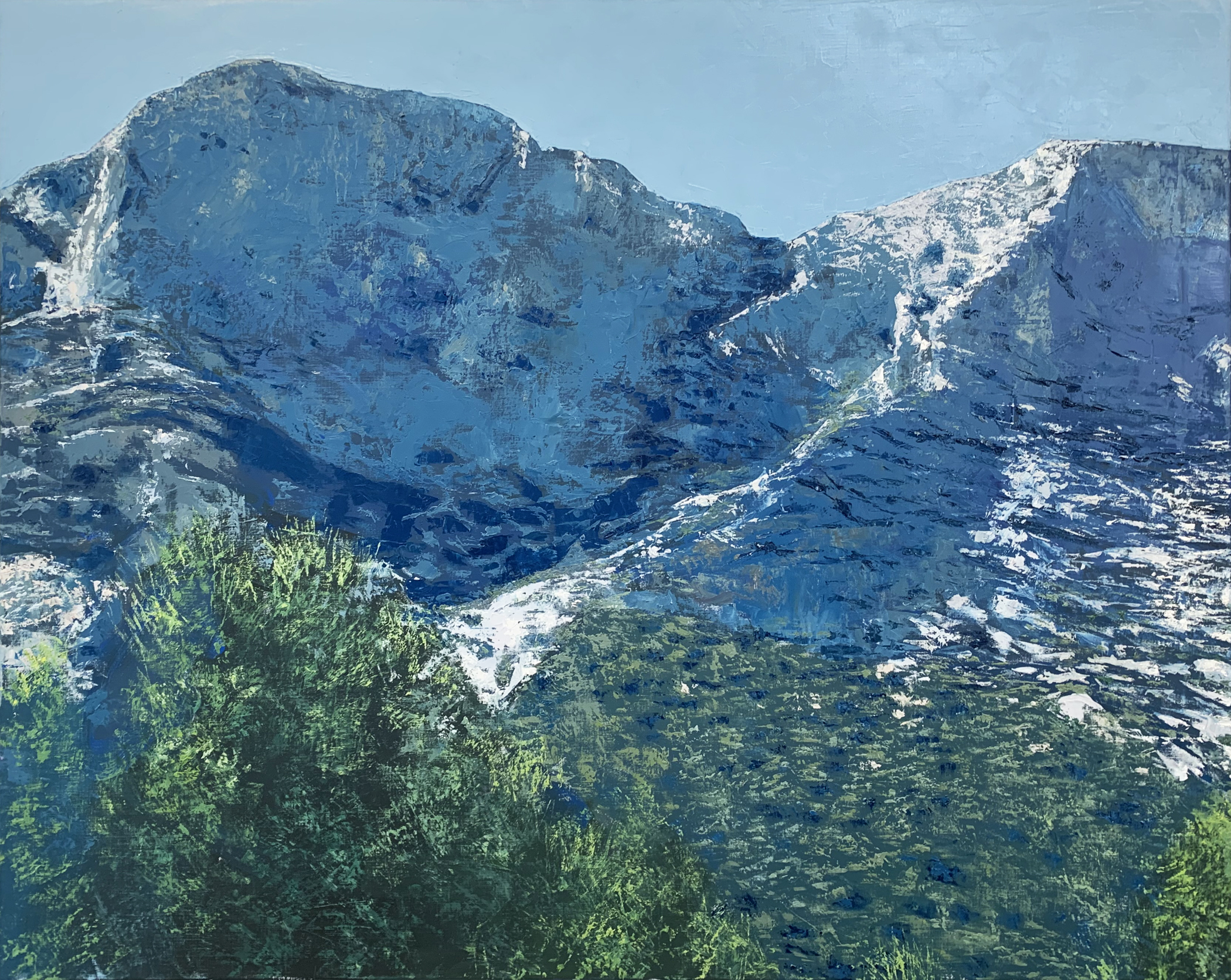 peinture de l'artiste benoit trimborn : Montagne Sainte Victoire II