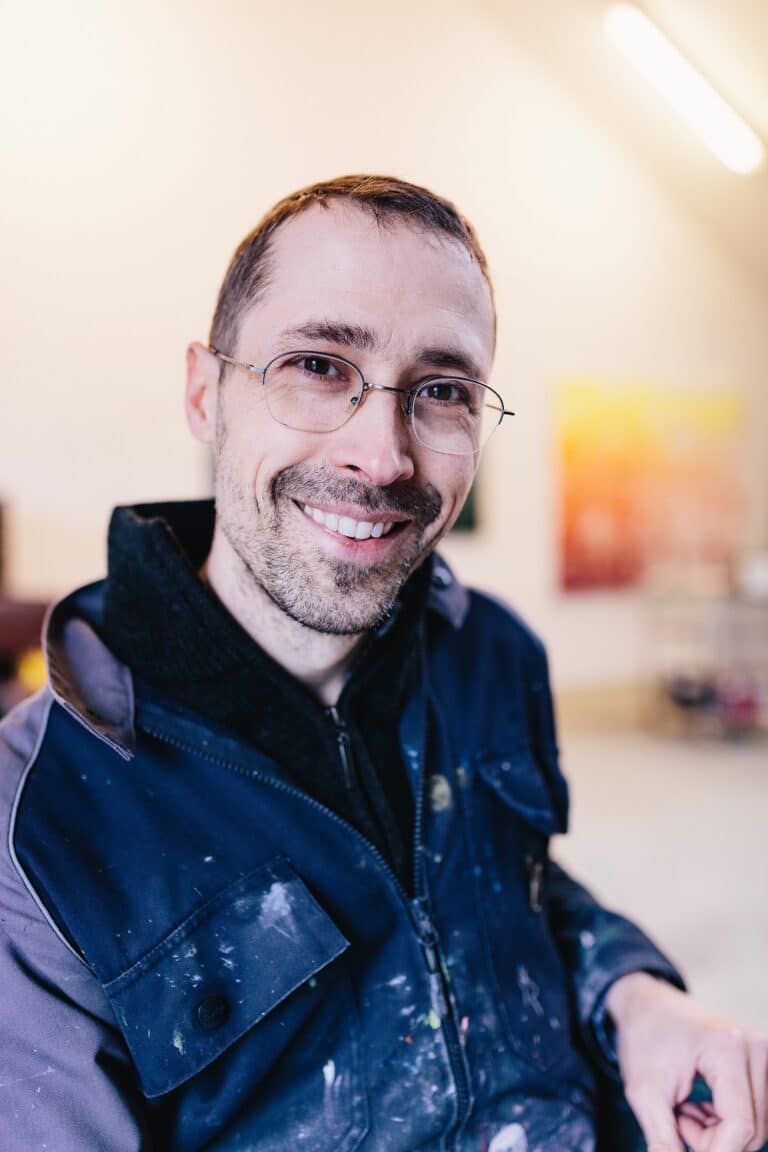 photo de l'artiste Benoit Trimborn, reconnu mondialement pour ses peintures