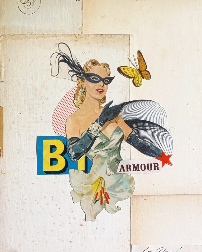 peinture collage technique mixte de l'artiste Joseph