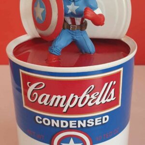 Campbell's soup Captain America de l'artiste Ted Pop Art