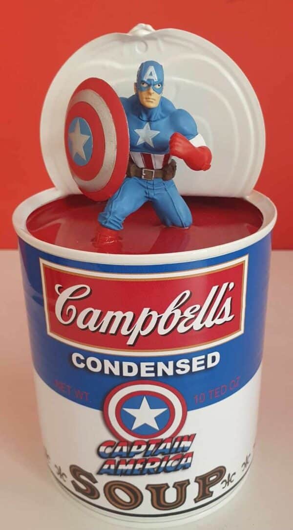 Campbell's soup Captain America de l'artiste Ted Pop Art