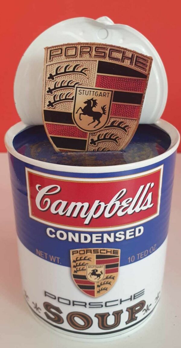 Campbell's soup Porsche de l'artiste Ted Pop Art