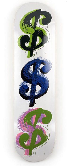 skate dollar bleu Andy Warhol