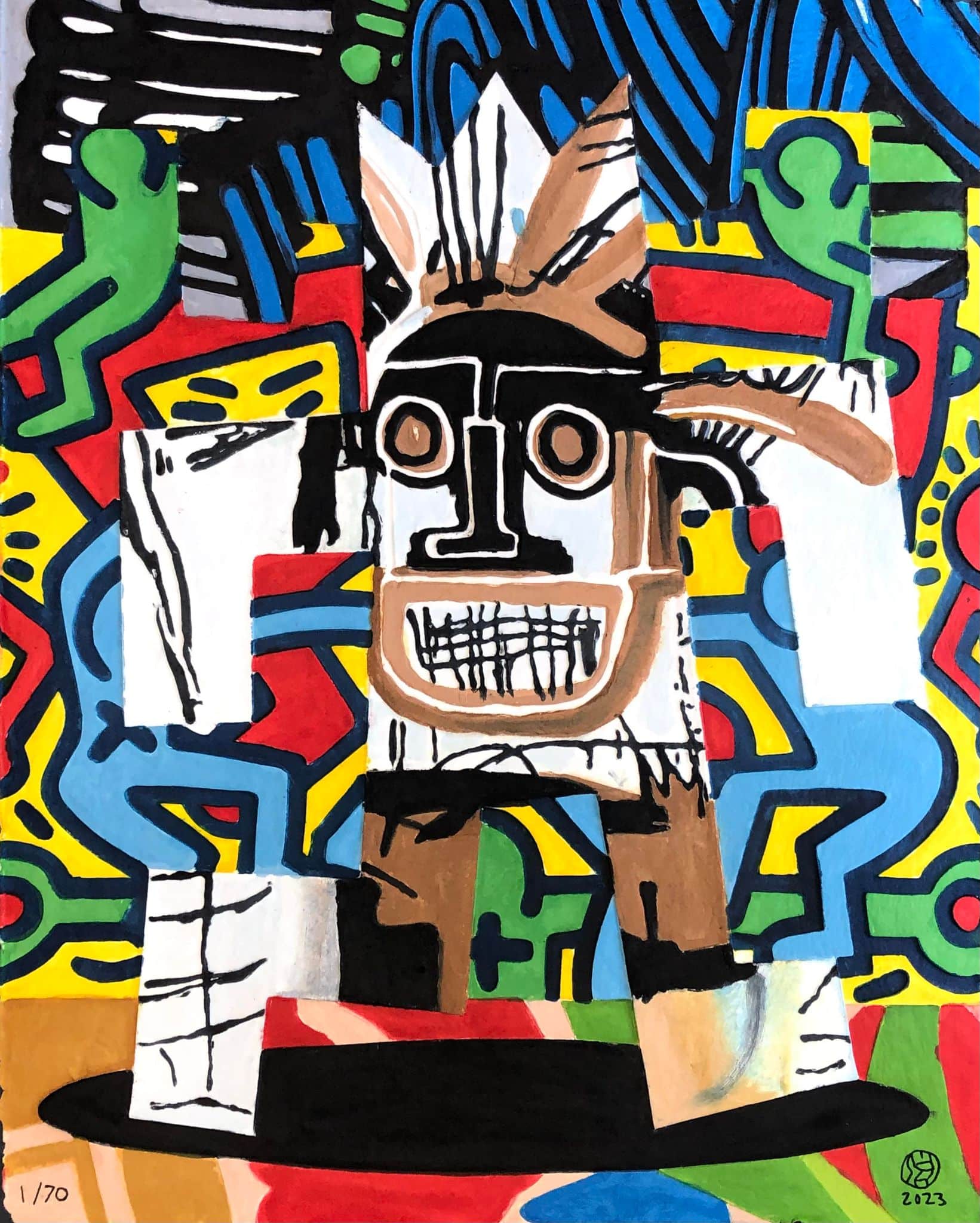 aquagravure Speedy graphito Zoulou-75x60cm-2023