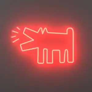 néon dog Keith Haring