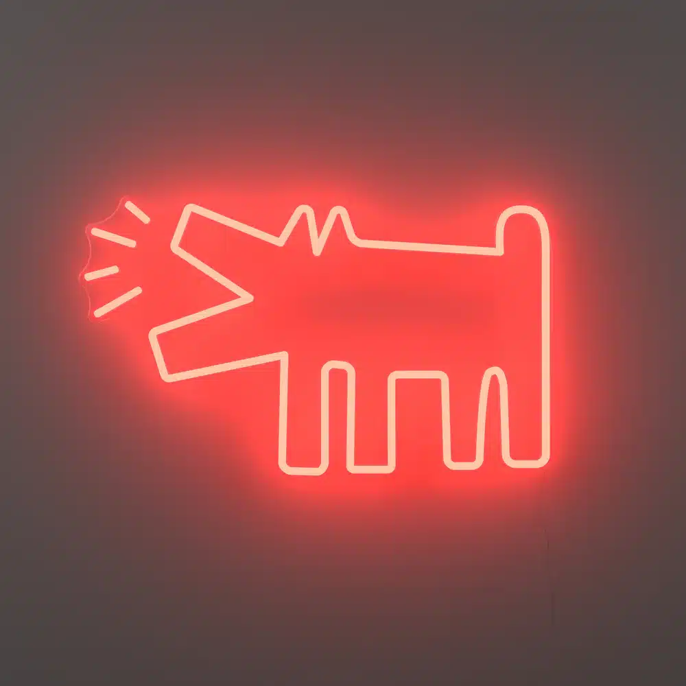 néon dog Keith Haring