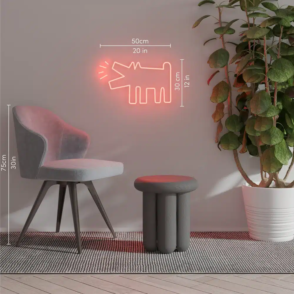 néon dog Keith Haring