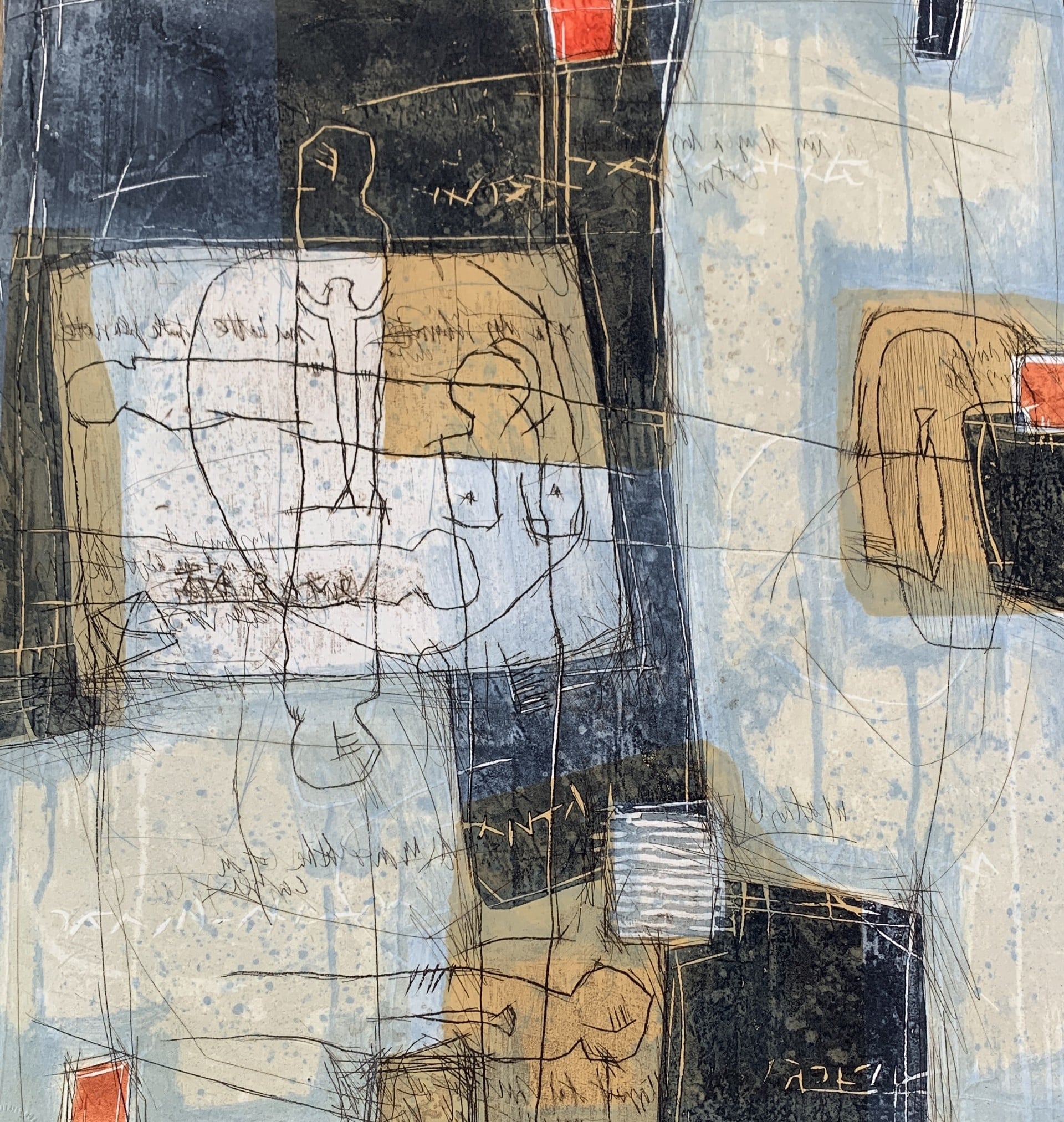 gravure carborundum de l'artiste Bernard Remusat