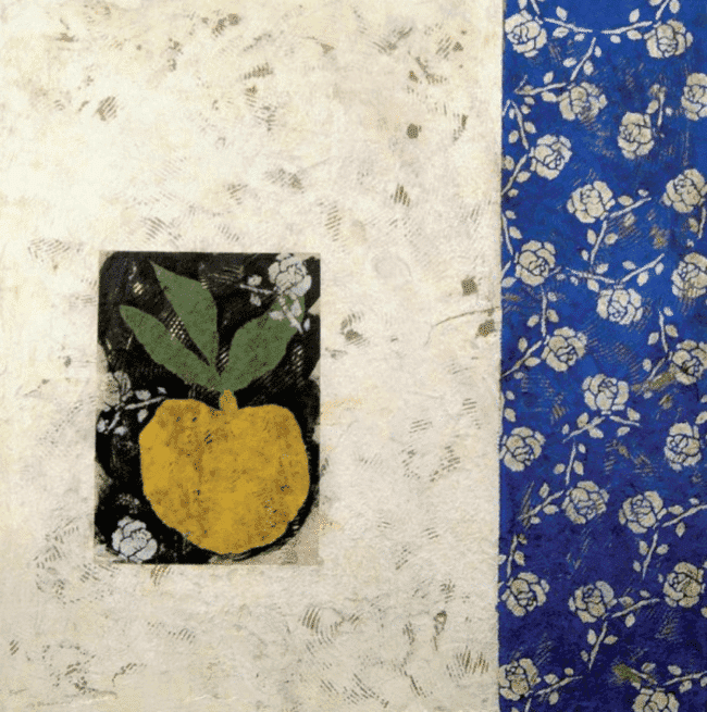 gravure carborundum de l'artiste Pierre Marie Brisson composition a la pomme